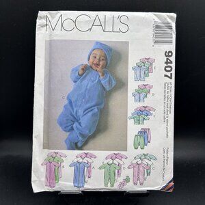 McCall's 9407 “Layette” (Weight from 7 Lbs-18 Lbs) Sewing Pattern Uncut FF